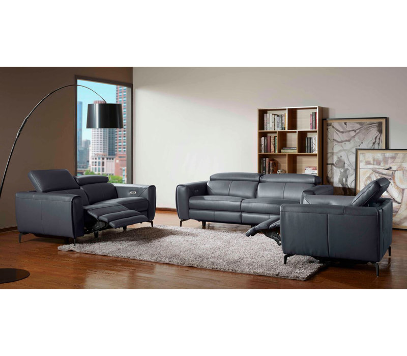 Orren Ellis Nakale 3 Piece Leather Reclining Living Room Set & Reviews